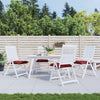 Coussins de chaise vidaxl 4 pcs 40x40x7 cm oxford tissu vin rouge