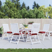 Coussins de chaise vidaxl 6 pcs 40x40x7 cm oxford tissu vin rouge - afbeelding 1