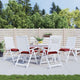 Coussins de chaise vidaxl 6 pcs 40x40x7 cm oxford tissu vin rouge