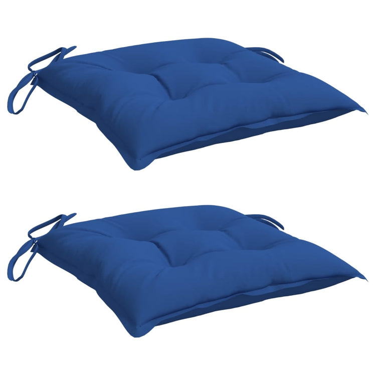 Coussins de chaise vidaxl 2 pcs 40x40x7 cm oxford tissu bleu