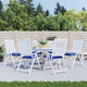 Coussins de chaise vidaxl 6 pcs 40x40x7 cm oxford tissu bleu