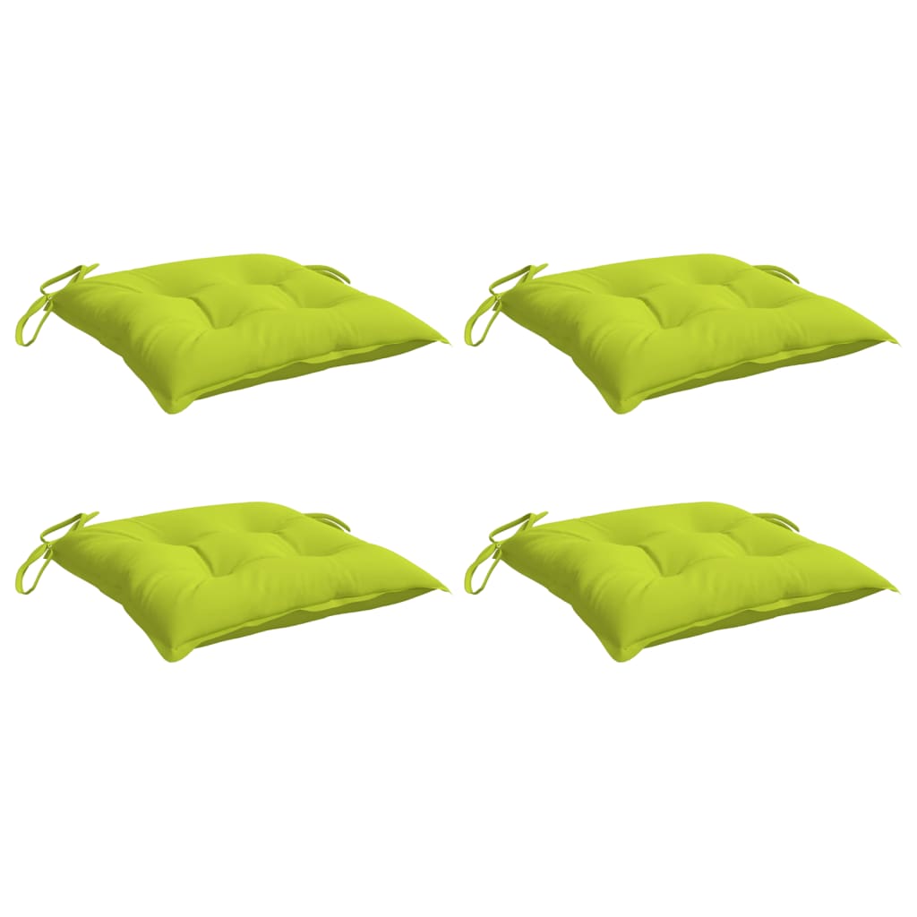 Coussins de chaise vidaxl 4 pcs 40x40x7 cm Oxford tissu vert clair