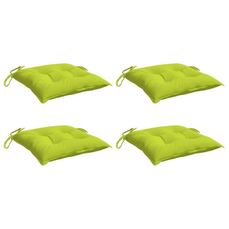 Coussins de chaise vidaxl 4 pcs 40x40x7 cm Oxford tissu vert clair