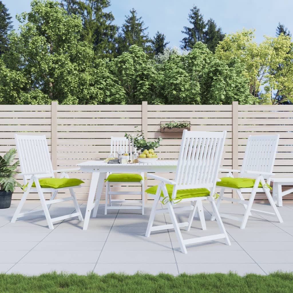 Coussins de chaise Vidaxl 6 pcs 40x40x7 cm Oxford tissu vert clair
