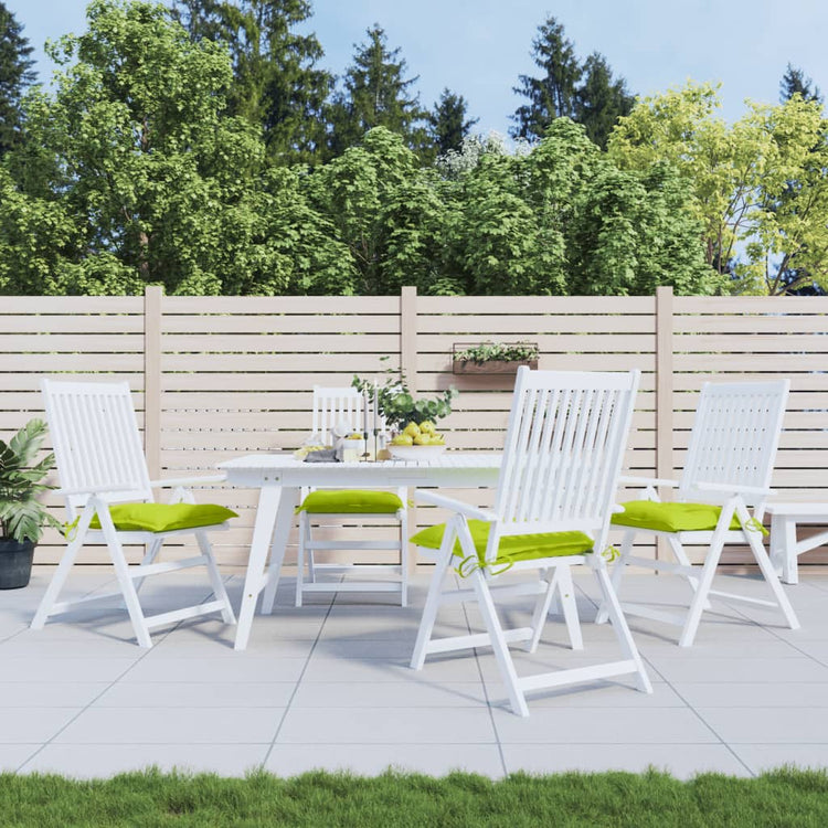 Coussins de chaise Vidaxl 6 pcs 40x40x7 cm Oxford tissu vert clair