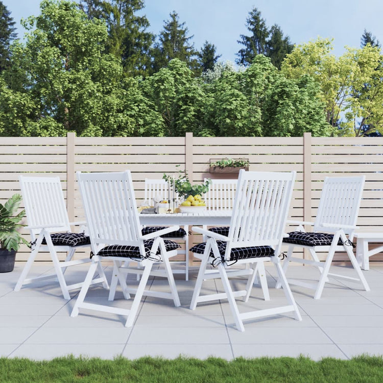Coussins de chaise Vidaxl 6 Modèle de stédrangation 40x40x7 cm Tissu noir