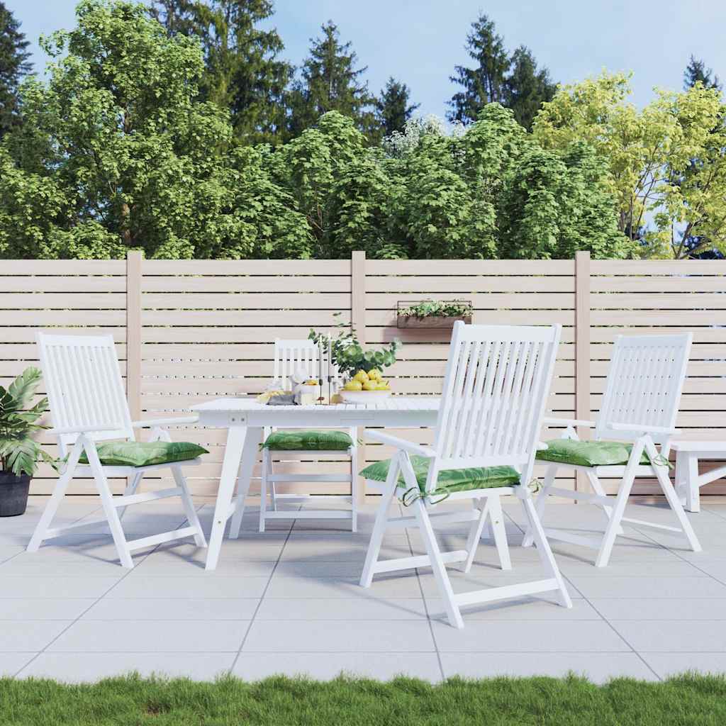 Coussins de chaise vidaxl 4 pcs motifs de feuilles 40x40x7 cm tissu