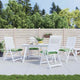 Coussins de chaise vidaxl 4 pcs motifs de feuilles 40x40x7 cm tissu