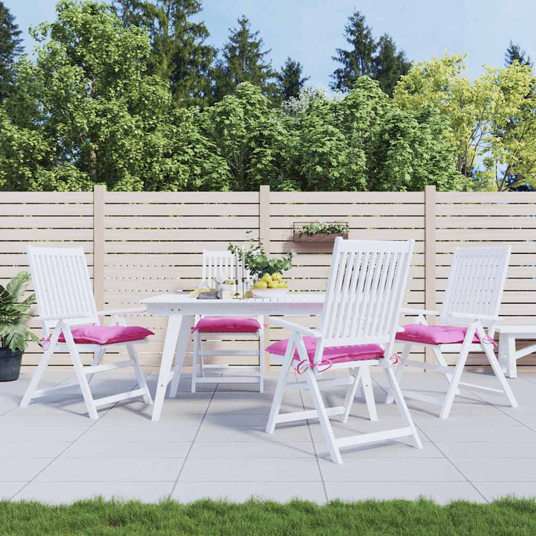 Coussins de chaise vidaxl 4 ST 40x40x7 cm tissu rose