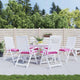 Coussins de chaise vidaxl 6 pcs 40x40x7 cm tissu rose
