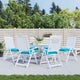 Coussins de chaise Vidaxl 6 pcs 40x40x7 cm Turquoise en tissu