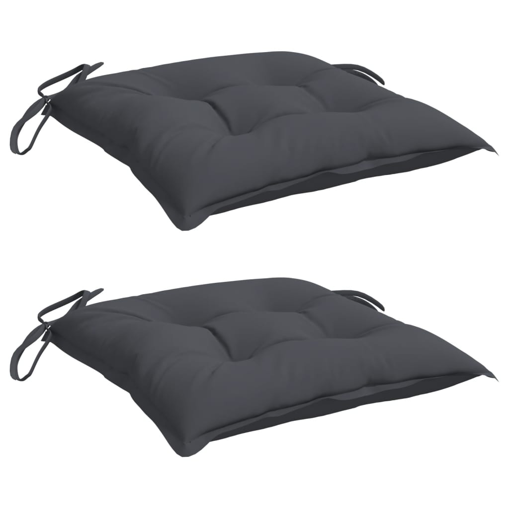 Coussins de chaise vidaxl 2 ST 50x50x7 cm Oxford tissu anthracite -colored