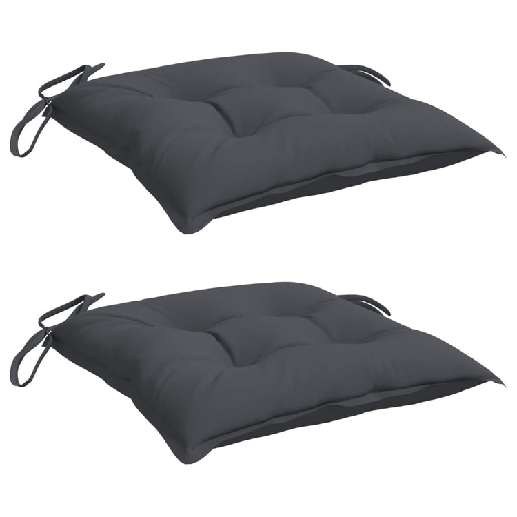 Coussins de chaise vidaxl 2 ST 50x50x7 cm Oxford tissu anthracite -colored