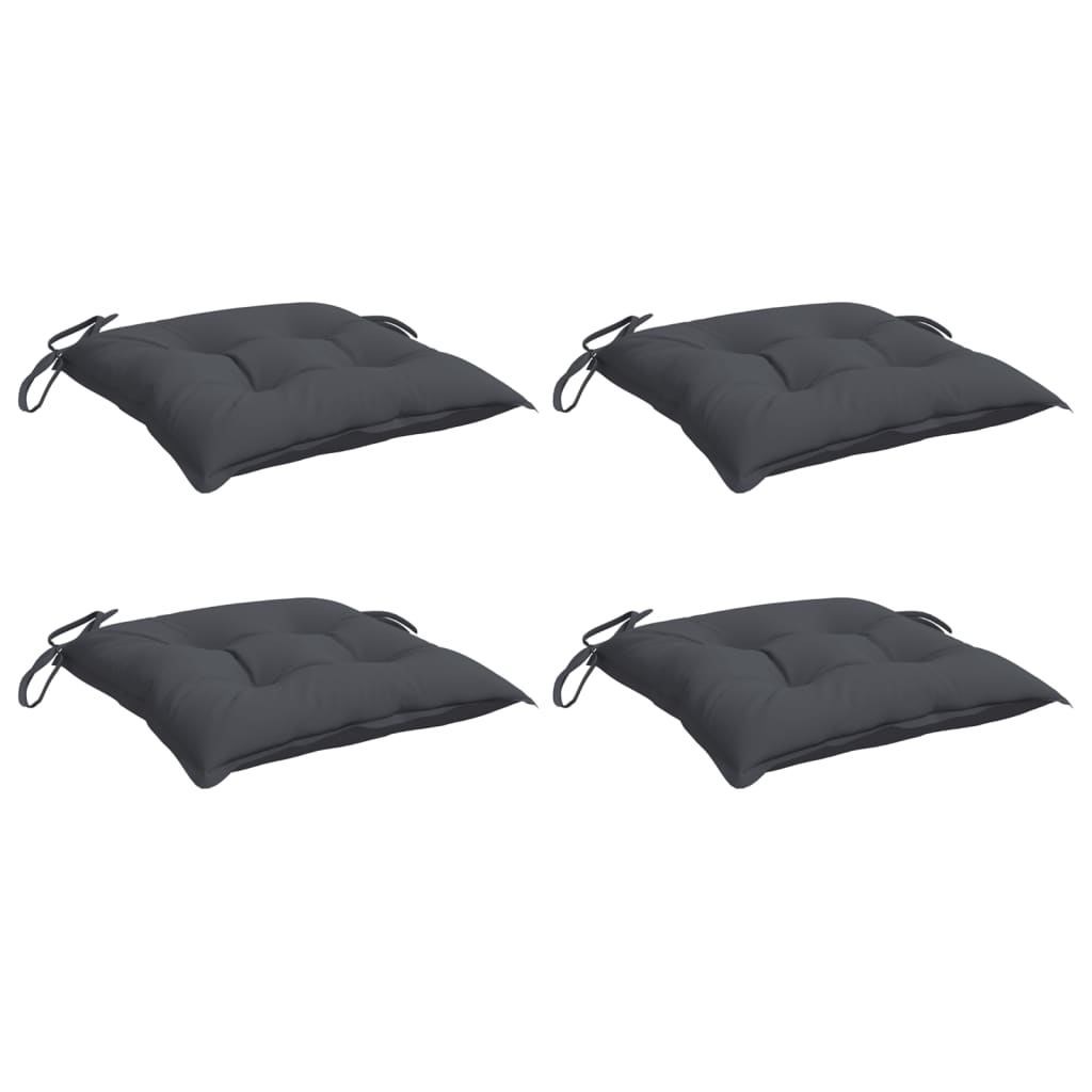 Coussins de chaise vidaxl 4 ST 50x50x7 cm Oxford tissu anthracite -colored