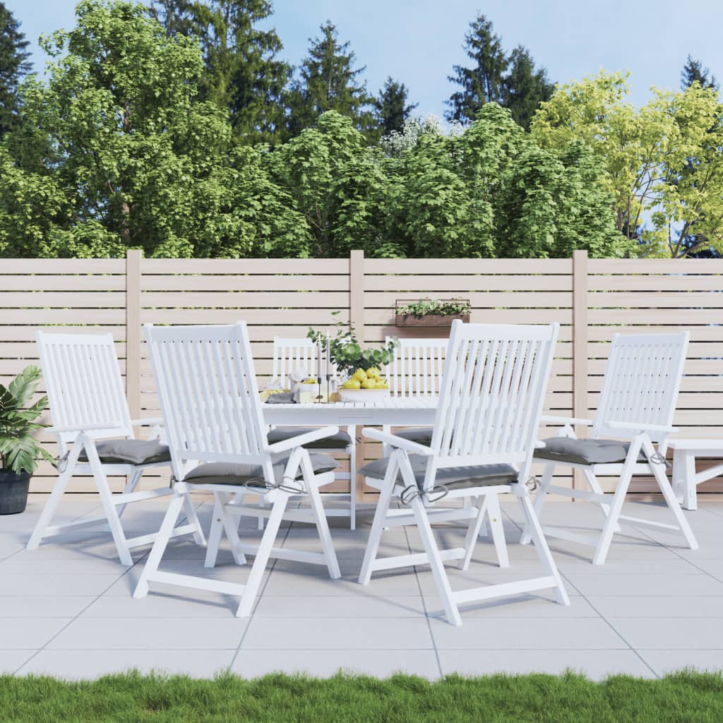 Coussins de chaise Vidaxl 6 pcs 50x50x7 cm Oxford tissu gris