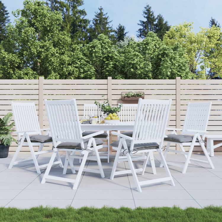 Coussins de chaise Vidaxl 6 pcs 50x50x7 cm Oxford tissu gris