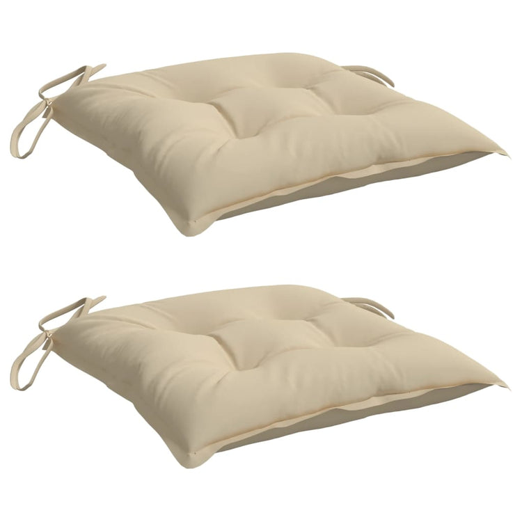 Coussins de palette vidaxl 2 st 50x50x7 cm en tissu oxford beige