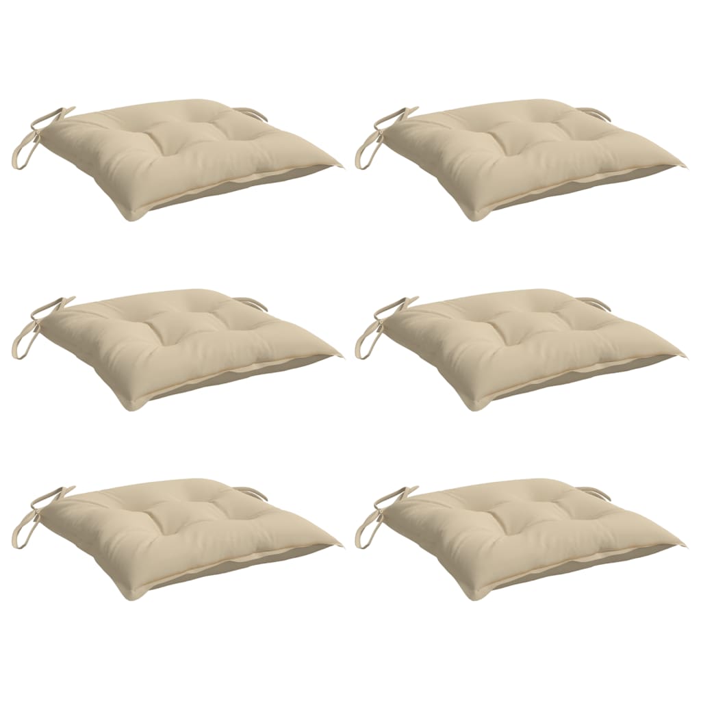 Coussins de palette vidaxl 6 ST 50x50x7 cm Oxford tissu beige