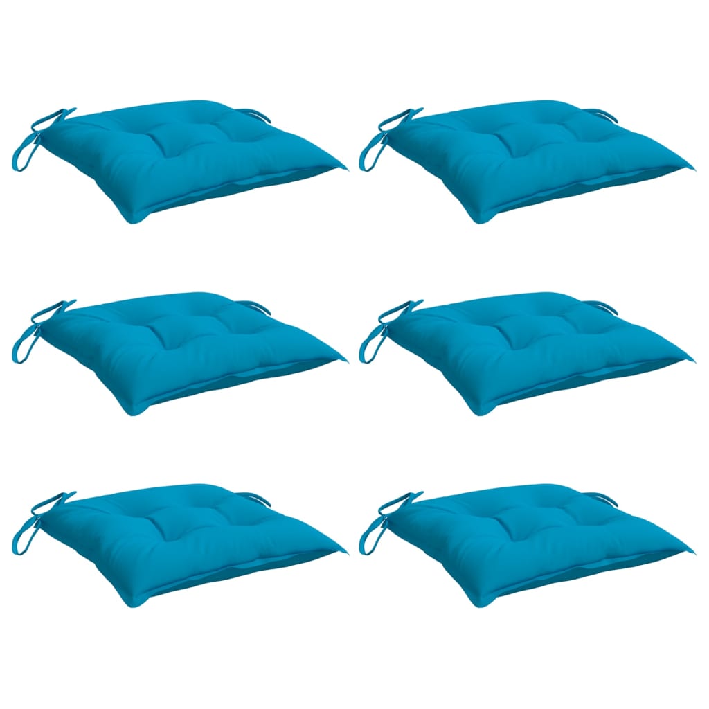 Coussins de palette vidaxl 6 st 50x50x7 cm tissu oxford bleu clair