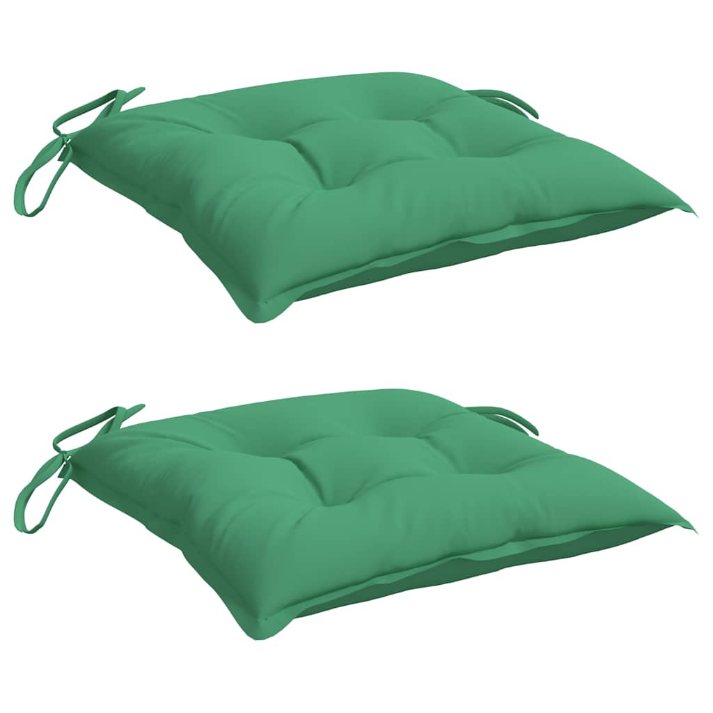 VidaXL coussins de palette 2 pcs 50x50x7 cm tissu oxford vert