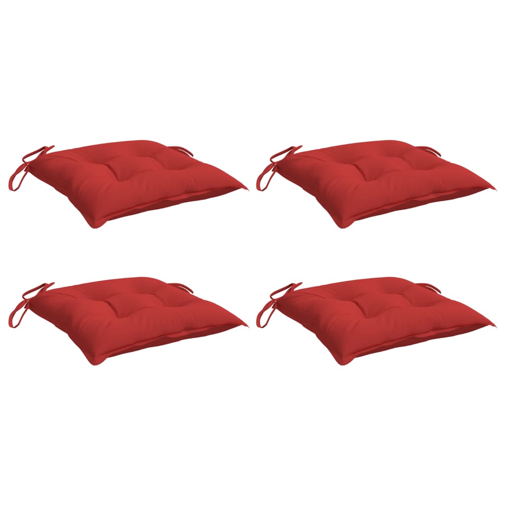 Coussins de palette vidaxl 4 ST 50x50x7 cm Oxford tissu rouge