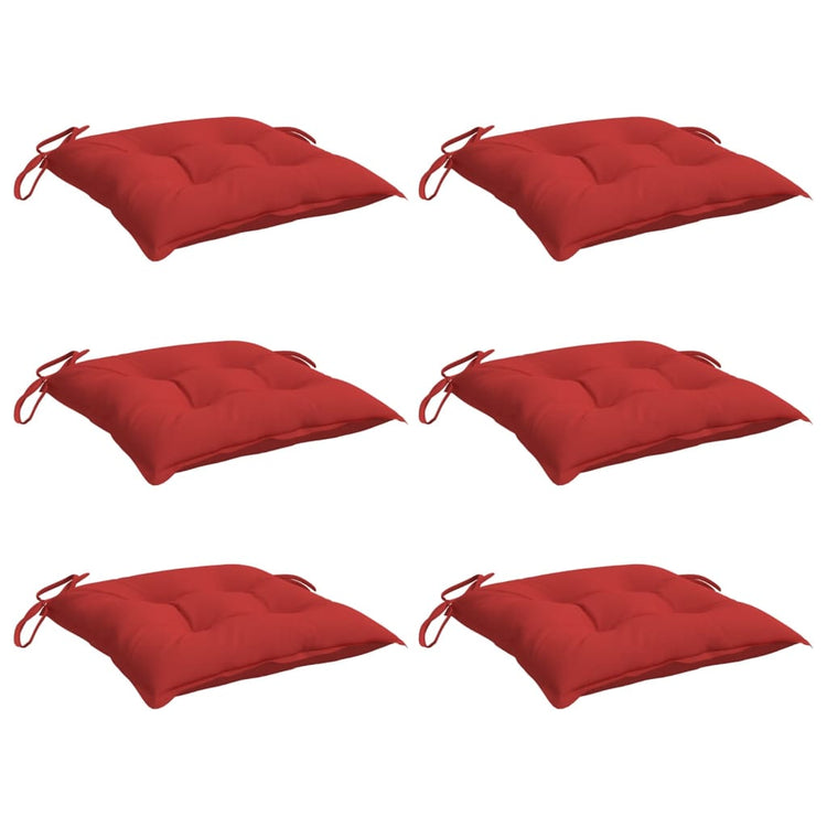 Coussins de palette vidaxl 6 st 50x50x7 cm oxford tissu rouge