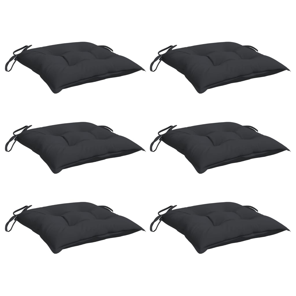 Coussins de palette vidaxl 6 st 50x50x7 cm tissu oxford noir