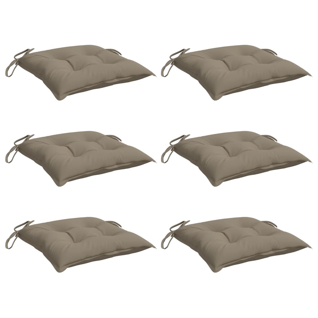 Coussins de palette vidaxl 6 ST 50x50x7 cm Oxford tissu taupe
