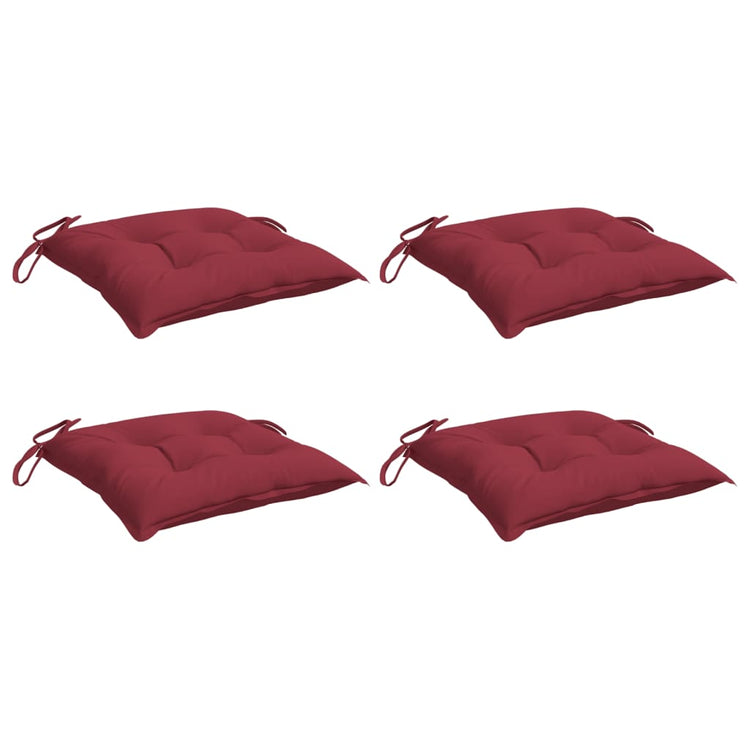 Coussins de palette vidaxl 4 ST 50x50x7 cm Oxford tissu vin rouge