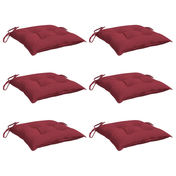 Coussins de palette vidaxl 6 ST 50x50x7 cm Oxford tissu vin rouge