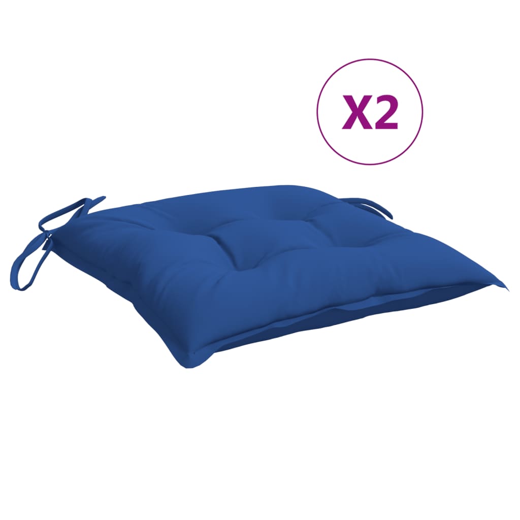 Coussins de palette vidaxl 2 ST 50x50x7 cm Oxford tissu bleu