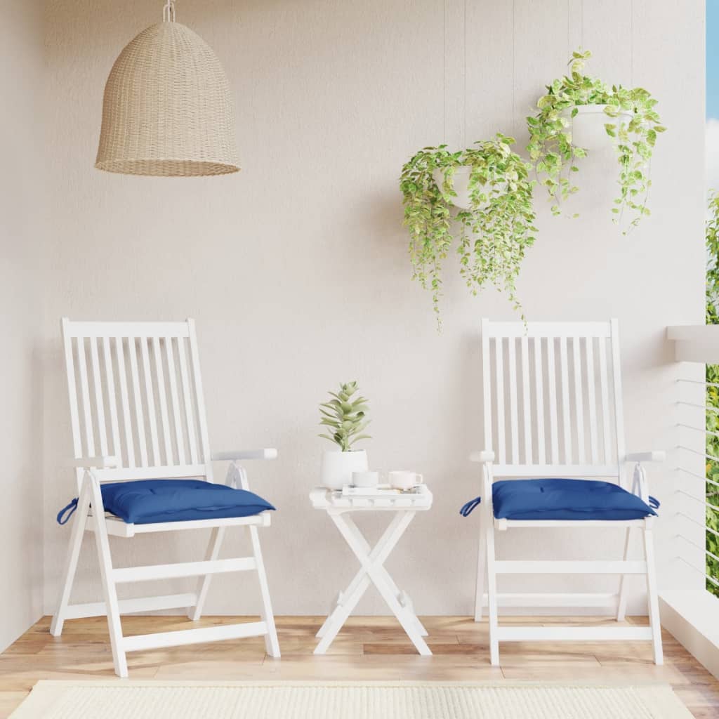 Coussins de palette vidaxl 2 ST 50x50x7 cm Oxford tissu bleu