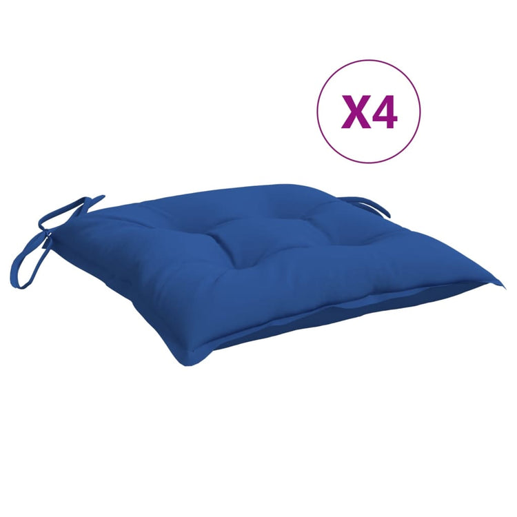 Coussins de palette vidaxl 4 ST 50x50x7 cm Oxford tissu bleu