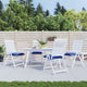 Coussins de palette vidaxl 4 ST 50x50x7 cm Oxford tissu bleu