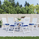Coussins de palette vidaxl 6 st 50x50x7 cm oxford tissu bleu