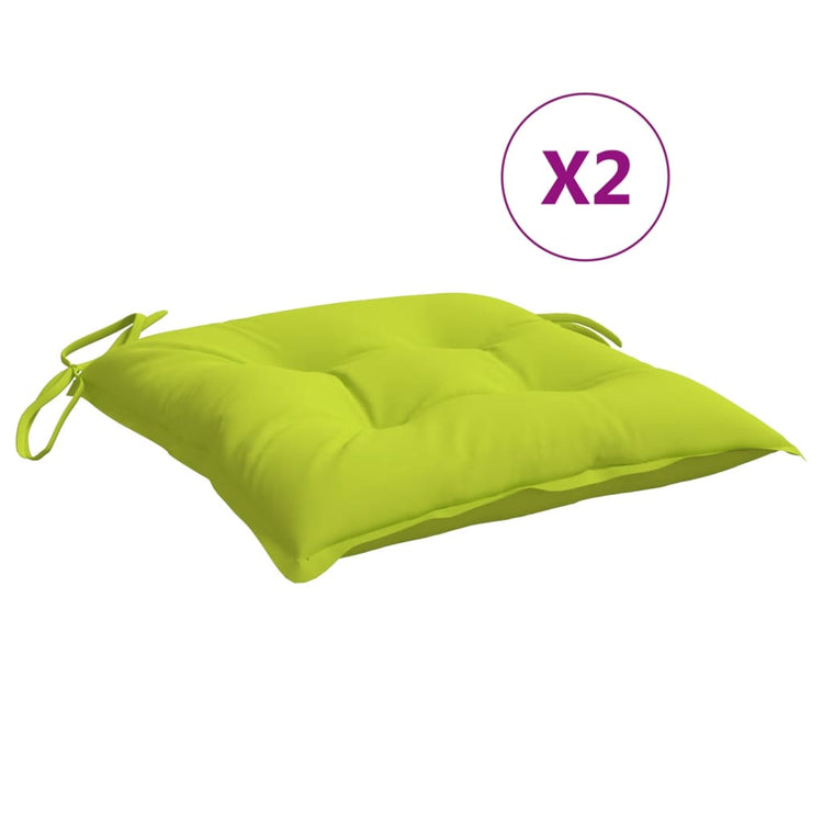 Coussins de palette vidaxl 2 pcs 50x50x7 cm tissu oxford vert vif