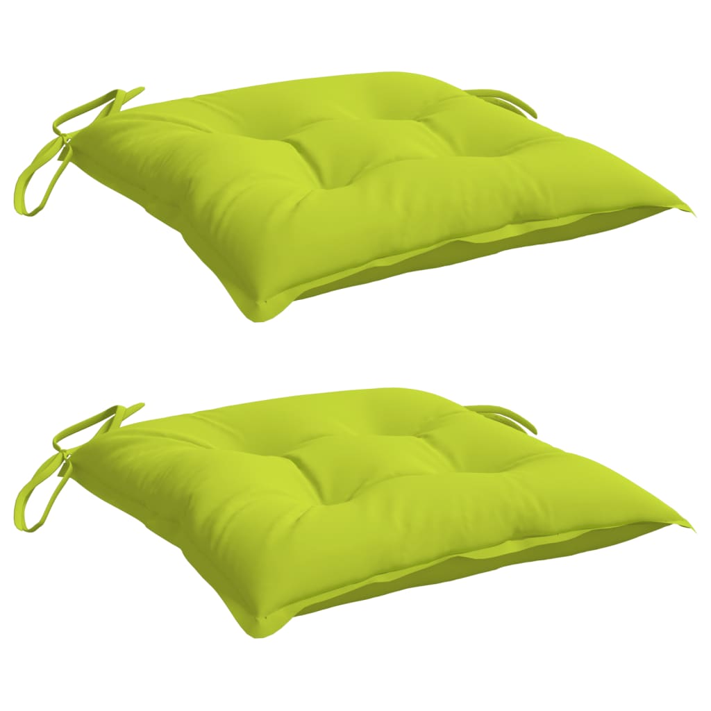 Coussins de palette vidaxl 2 pcs 50x50x7 cm tissu oxford vert vif