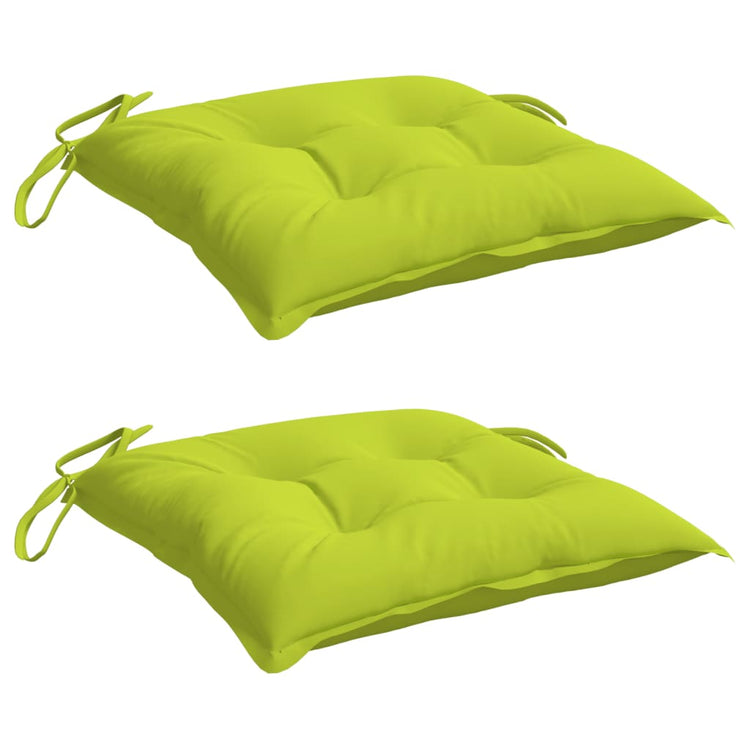 Coussins de palette vidaxl 2 pcs 50x50x7 cm tissu oxford vert vif