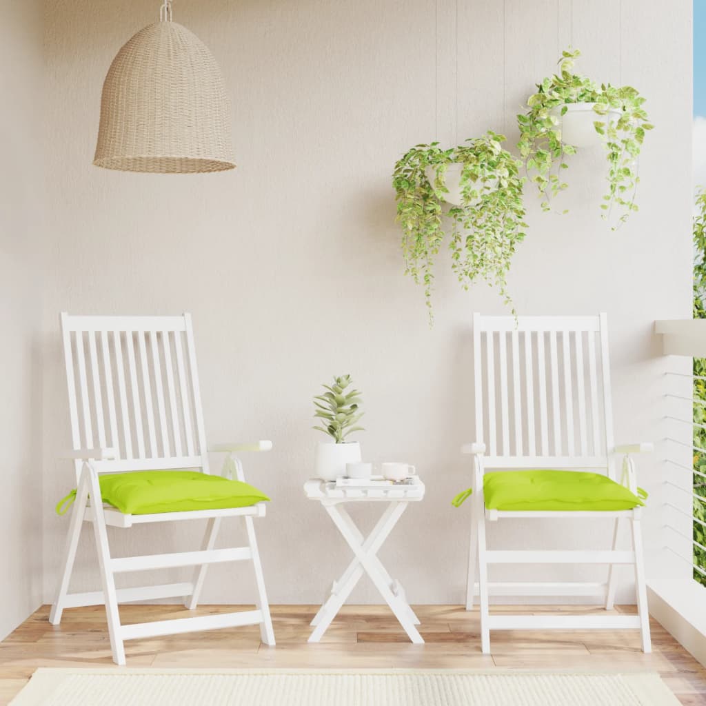 Coussins de palette vidaxl 2 pcs 50x50x7 cm tissu oxford vert vif