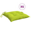 Coussins de palette vidaxl 6 ST 50x50x7 cm Tissu oxford vert brillant