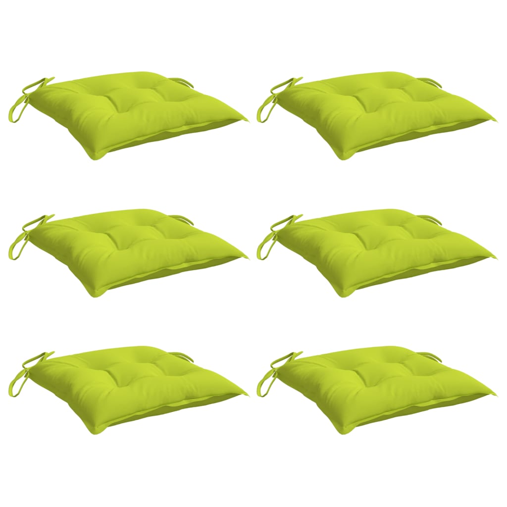 Coussins de palette vidaxl 6 ST 50x50x7 cm Tissu oxford vert brillant