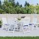 Coussins de chaise Vidaxl 6 ST 50x50x7 cm Tissu à rayures blanches et bleus