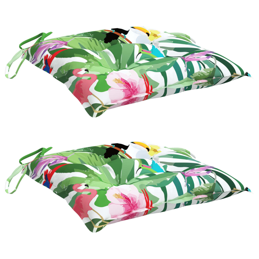 Coussins de chaise vidaxl 2 ST 50x50x7 cm Tissu multiples