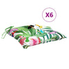 Coussins de chaise Vidaxl 6 ST 50x50x7 cm Tissu multiples