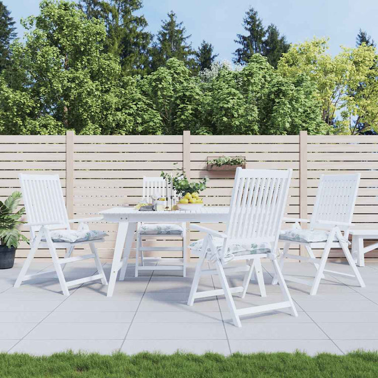 Coussins de chaise vidaxl 4 ST 50x50x7 cm motif de feuille de tissu