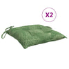 Coussins de chaise vidaxl 2 pcs motifs de feuilles 50x50x7 cm tissu