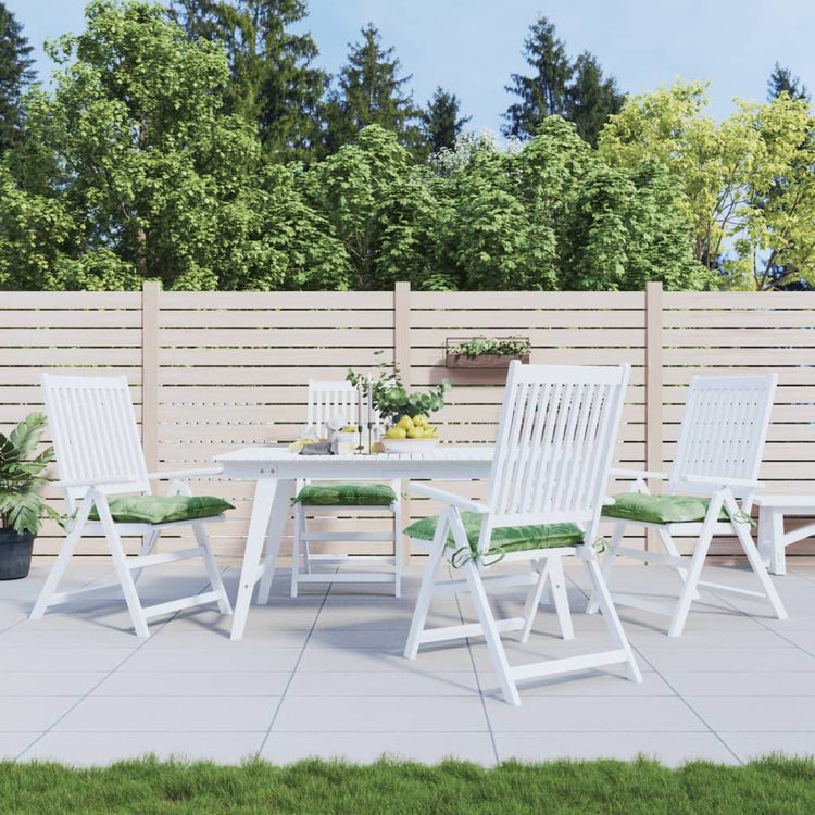 Coussins de chaise vidaxl 4 pcs motifs de feuilles 50x50x7 cm tissu