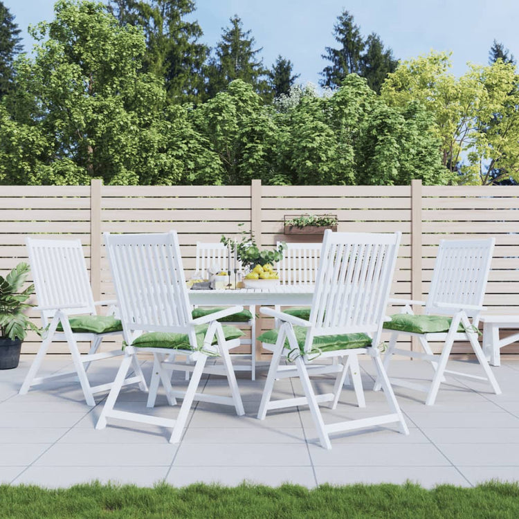 Coussins de chaise vidaxl 6 pcs motifs de feuilles 50x50x7 cm tissu