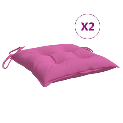 Coussins de chaise Vidaxl 2 ST 50x50x7 cm Oxford tissu rose