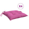 Coussins de chaise Vidaxl 4 ST 50x50x7 cm Oxford tissu rose